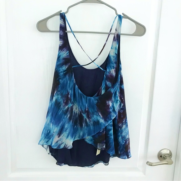 ✴️Rory Beca 100% Silk Layered Watercolor Top, SzXS, NWT - Picture 4 of 8